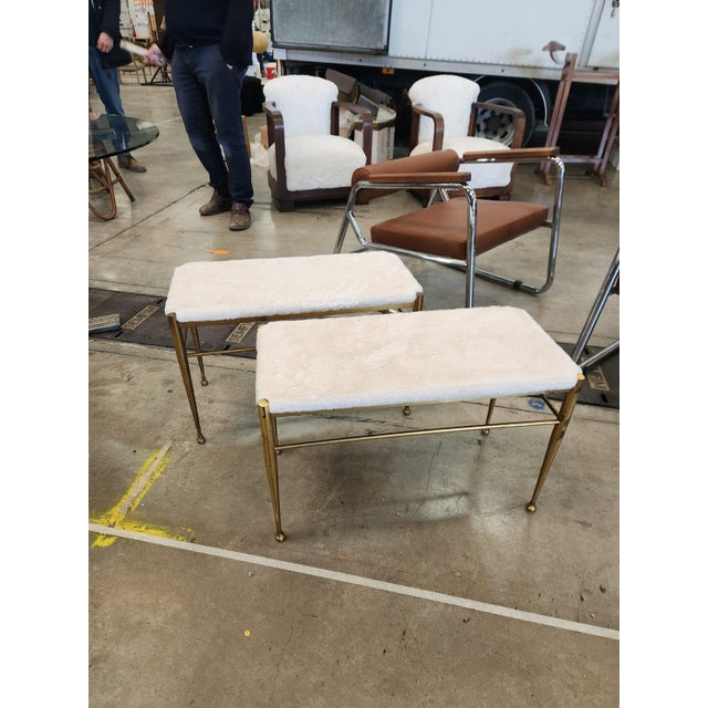 Pair of Vintage Italian Stools For Sale - Image 4 of 6