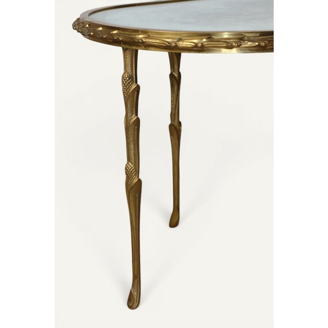 Baguès Coffee Table in Gilt Bronze and Aged Mirror, 1950s For Sale - Image 6 of 18