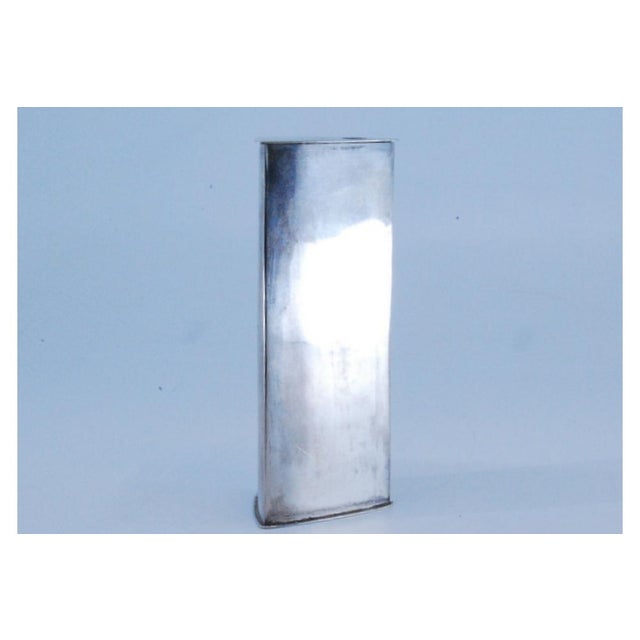 Plain Triangular Silver Toothpick Holder, in Good conditions. Designed 1980 to 1989