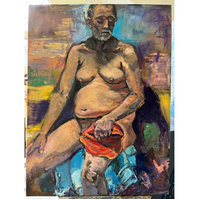 Hat in Hand, Portrait of a Man, Life Size Oil Paintings, by Van Ness For Sale In Saint Louis - Image 6 of 7