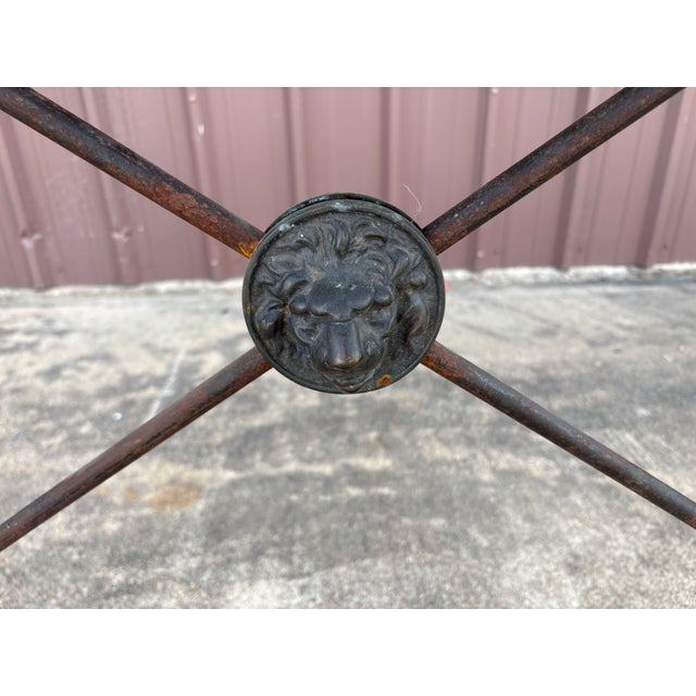 French Pair of French Maison Bagues Neoclassical Style Wrought Iron Console Tables For Sale - Image 3 of 11