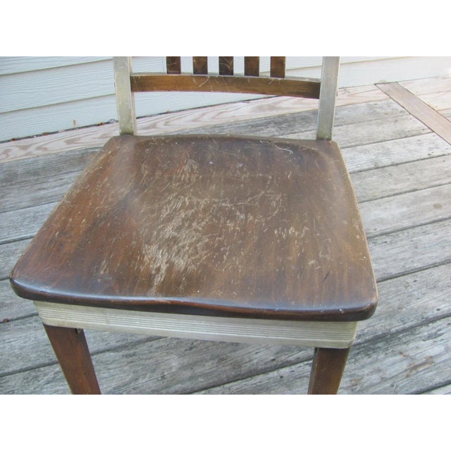 1940s Vintage Shaw Walker Aluminum and Maple Office Chair For Sale In Providence - Image 6 of 10