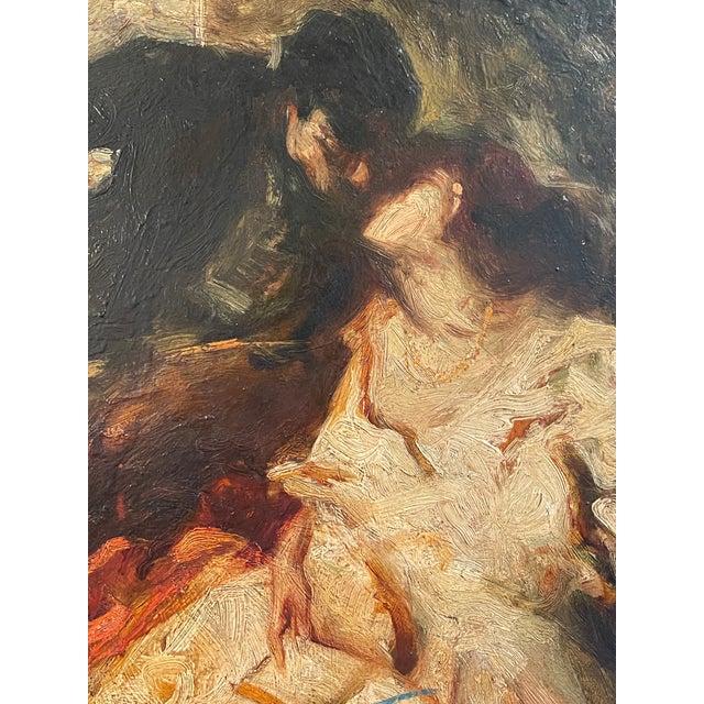 Paolo Malatesta and Francesca Da Rimini, M. Pobbiati, 19th Century, Oil on Panel For Sale - Image 4 of 8