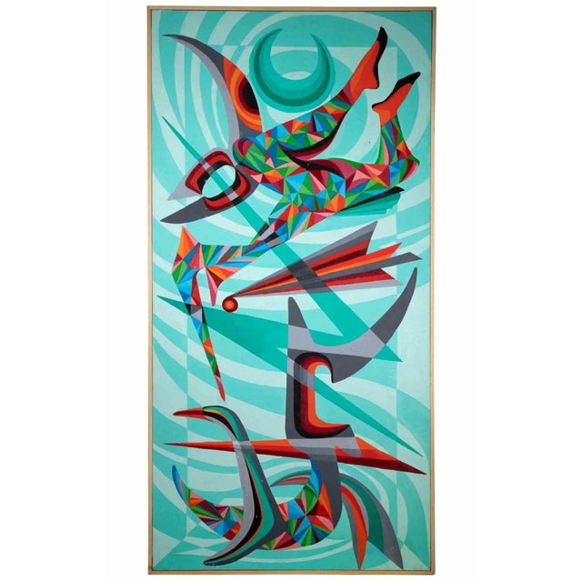 Leo Guida, Abstract Composition, Mixed Media, 1970s For Sale - Image 4 of 4