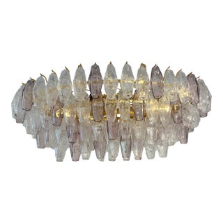 Contemporary Multicolored "Poliedri" Murano Glass Chandelier in Venini Style For Sale
