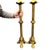 Gothic Antique French Gothic Revival Gilt Brass Altar Candlesticks – Pair, 24 Inches For Sale - Image 3 of 7