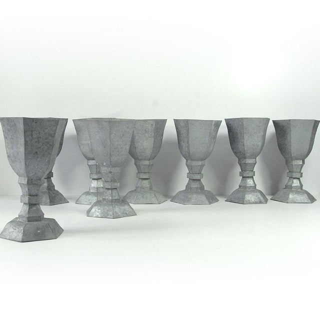 Decorative Metal Table Candlesticks, 1960s, Set of 8 For Sale - Image 12 of 15