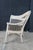Antique White Painted Wicker Boho Chic Cottage Farmhouse Patio Lounge Armchair For Sale - Image 12 of 14