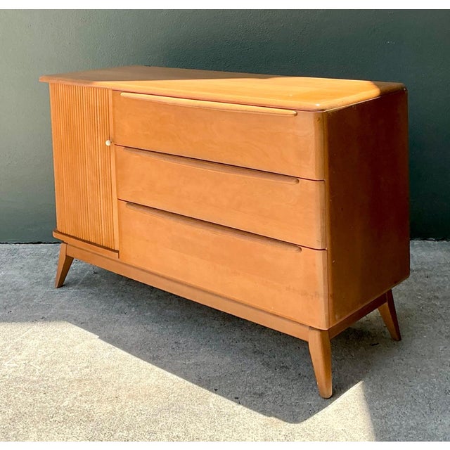 Mid-Century Heywood Wakefield Wood Credenza For Sale - Image 9 of 18