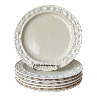 Antique Adams "Della Robbia"Creamware Plates-Set 6 For Sale
