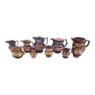 Vintage Lusterware/Lustreware Pitchers- Set of 10 For Sale