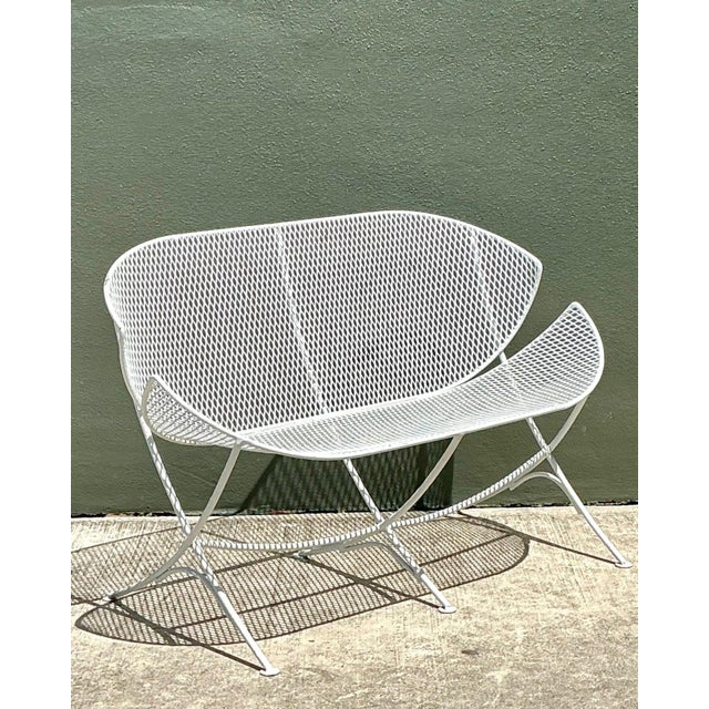 Mid-Century Modern Salterini “Orange Slice” Metal Mesh Bench For Sale - Image 14 of 18