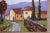 Shabby Chic "Afternoon Village Lane" Contemporary Tuscan Landscape Oil Painting For Sale - Image 3 of 10