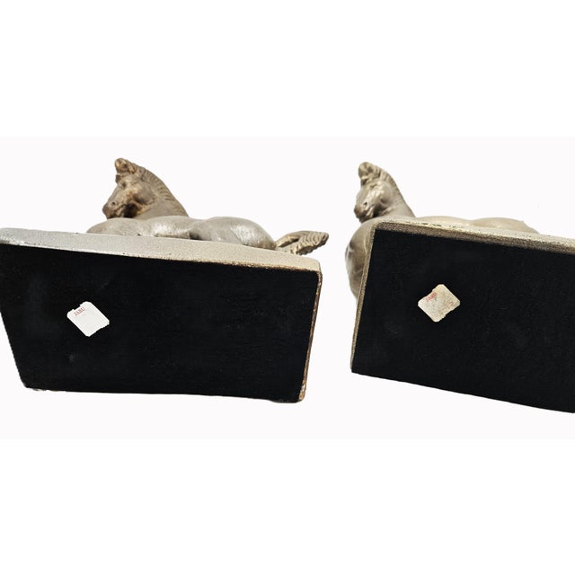 Ceramic Jaru Ceramic Greek Revival Roman Stallion Horse Sculptures 1970s - Set of 2 For Sale - Image 7 of 7