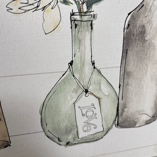 Stupell Home Décor Botanical Floral Bottles Wall Art, Framed For Sale - Image 11 of 12
