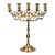 Early 20th Century 5 Candle Brass Polish Jewish Shabbat Candelabra "Lions of Judah" For Sale