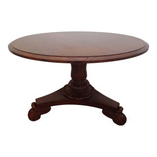 1990s Classic Henredon Round Pedestal Dining Table For Sale