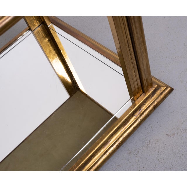 Hollywood Regency Classic Brass Serving Table Mirror Tops, France, 1970s For Sale - Image 12 of 15