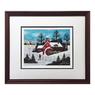 1990s Framed Limited Edition Hand Signed Lithograph "Patience" by Jane Wooster Scott For Sale