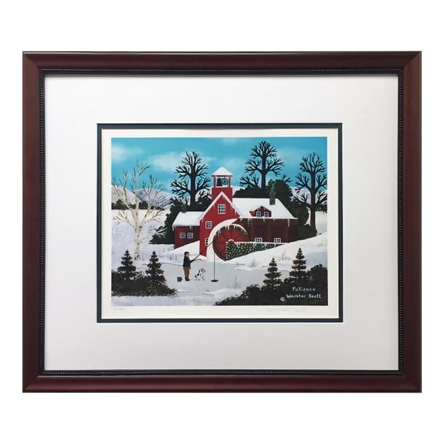 1990s Framed Limited Edition Hand Signed Lithograph "Patience" by Jane Wooster Scott For Sale
