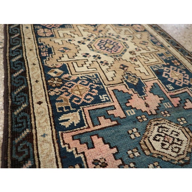 Tribal Galerie Shabab Collection Early 20th Century Caucasian Shirvan Throw Rug For Sale - Image 3 of 8