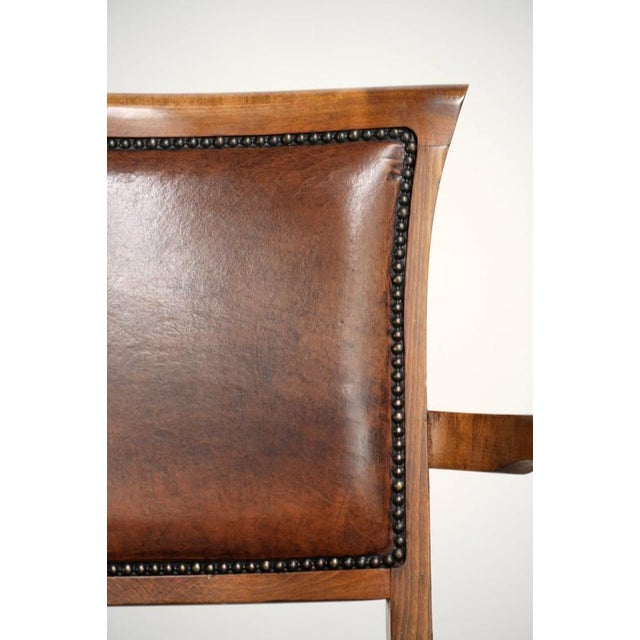 Sheepskin Dining Chairs in Warm Cognac Color, Set of 2 For Sale - Image 11 of 15