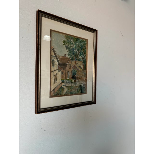 For your consideration we are presenting for sale a framed vintage watercolor painting done on artist paper. Circa 1925....