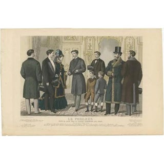 Men Fashion, 1874, Paper For Sale