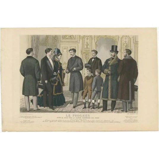 Men Fashion, 1874, Paper For Sale