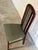 Wood High Back Wooden Dining Chair With Green Fabric Upholstery Vintage Mid-Century Modern For Sale - Image 7 of 9