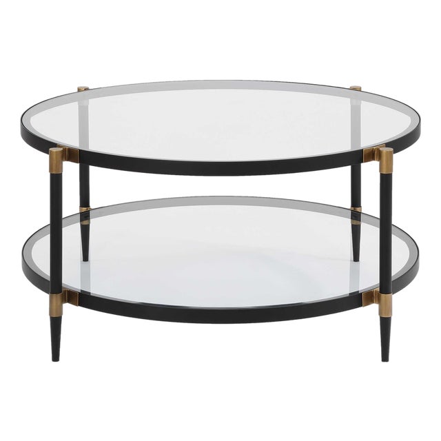 Chadid Round Glass Coffee Table For Sale