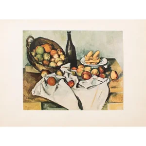 1950s Paul Cezanne "Still Life With Basket of Apples" 1st Edition Photogravure