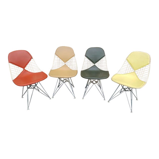 Vintage Mid Century Set of 4 Herman Miller Bikini Chairs For Sale