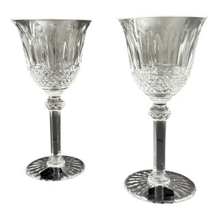 1980s Saint-Louis Tommy Crystal Sherry Glasses - Set of 2 For Sale