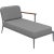 Nature grey left chaise longue by mowee dimensions: d155 x w76 x h81 cm (seat height 42 cm). Material: aluminum,...