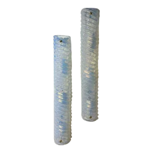 Pair of Murano Opalescent Barrel Sconces