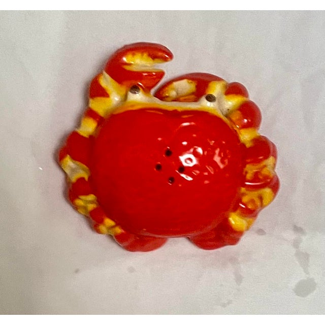 Ceramic Vintage Seaside Chic Happy Crab Salt and Pepper Shakers, Set of Two For Sale - Image 7 of 12