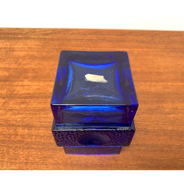 Space Age Glass Block Vase, 1960s For Sale - Image 12 of 18