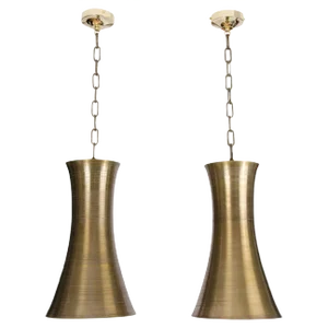 Bronze-Colored Hourglass Pendants, Set of 2