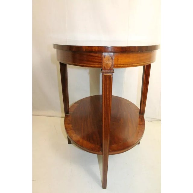 19th Century Sheraton Inlaid Marquetry Rosewood & Satinwood Oval Center Table For Sale - Image 9 of 10