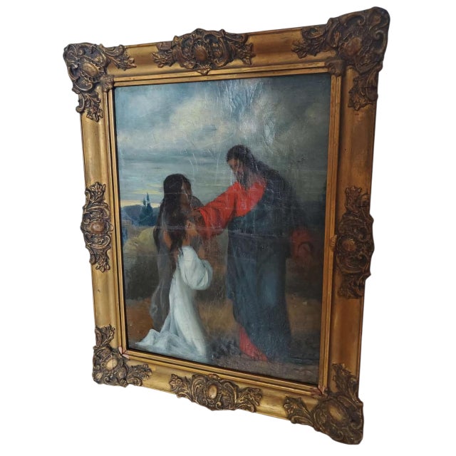 Wood Christ Blessing a Child, European School Romantic/Nazarene, 19th Century For Sale - Image 7 of 7