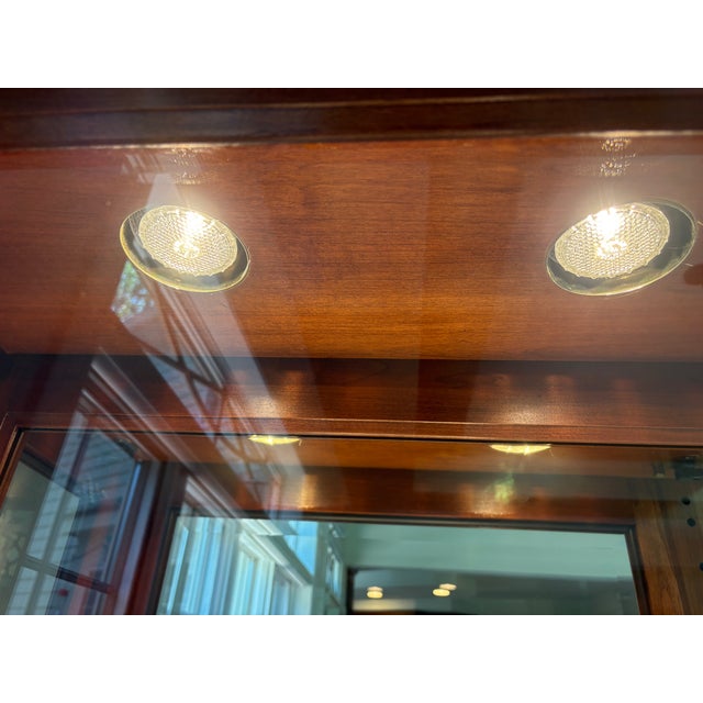 Wood 1990s Ethan Allen Medallion Curio Cabinet 1 For Sale - Image 7 of 10