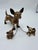 This is a charming vintage ceramic Chihuahua figurine set, featuring a larger mother dog accompanied by two tiny pups. The...