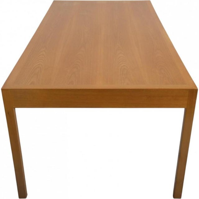 Bernt Petersen desk made of lacquered elm wood. The table is from the 1970s and appears with some marks and scratches on...