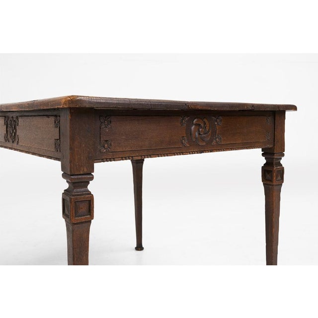 Mid-Century French Rustic Side Table in Wood, 1850s For Sale - Image 4 of 12
