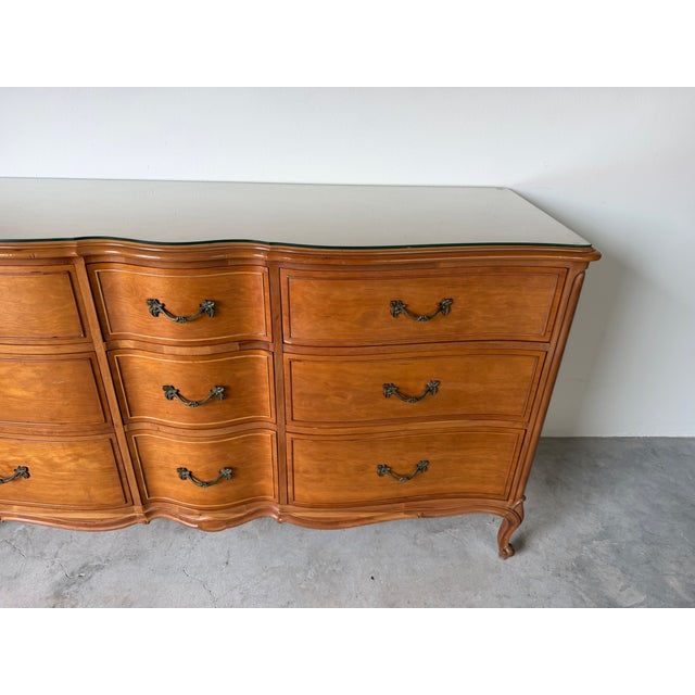 Drexel Touraine French Provincial Louis XV Style Nine Drawer Dresser For Sale In Miami - Image 6 of 18