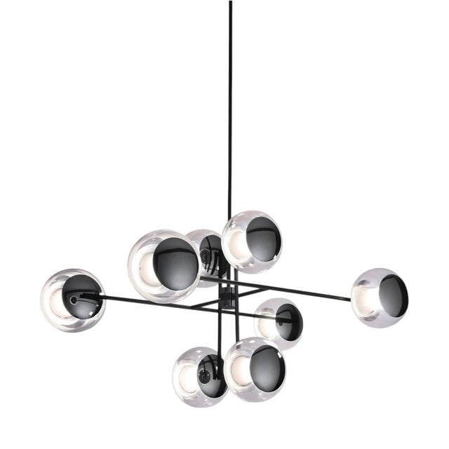 Small Black Nickel Pendant Light by MUG For Sale