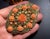 Amber 1930s Art Deco Bohemian Amber Faceted Glass Bead Necklace & Faux Coral Brass Filigree Brooch, 2 Pieces For Sale - Image 8 of 10