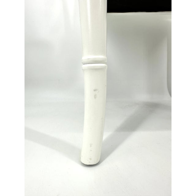 Faux Bamboo Chippendale Style White Pierre Frey Carriacou Chair Pair For Sale - Image 10 of 10