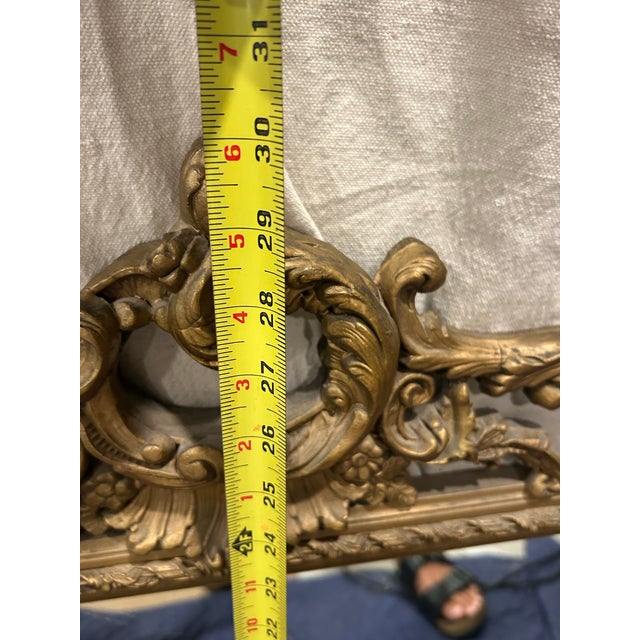 Gold 1920s Ornate Gold Wood Mirror For Sale - Image 8 of 12